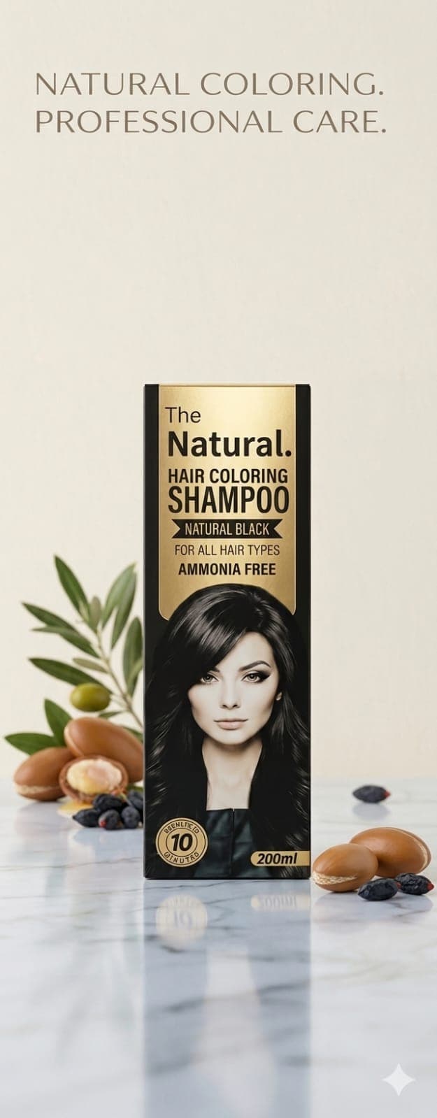 Natural Black Hair Coloring Shampoo