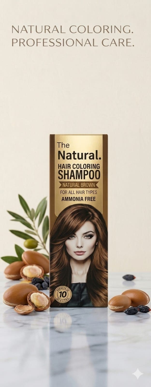 Natural Brown Hair Coloring Shampoo